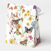 Waterverf Wildbloemen Butterflies Floral Wedding Bedankdoosjes (Achterkant)