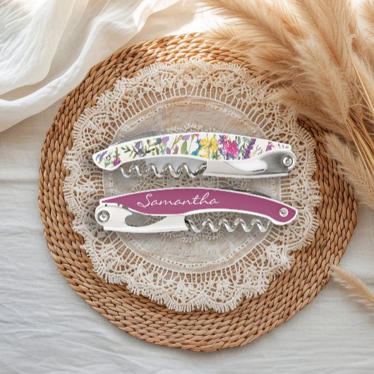 Waterverf Wildbloemen Cream Bridesmaid Voorstel Kurkentrekker