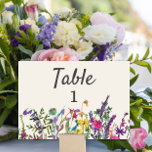 Waterverf Wildbloemen Cream Paars Wedding Kaart<br><div class="desc">Kleurrijke waterverf wilde bloem / op ivoor crème en paarse botanische tuin bruiloft tafelnummer. Ontwerp er een voor elke tafel. Neem contact met mij op voor hulp bij uw aanpassingen of om extra matching of coördinatie van Zazzle producten voor uw evenement(en) aan te vragen</div>