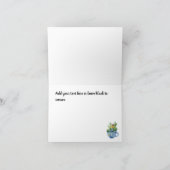 Waterverf Wildbloemen Dank u Wenskaart Kaart (Binnen)