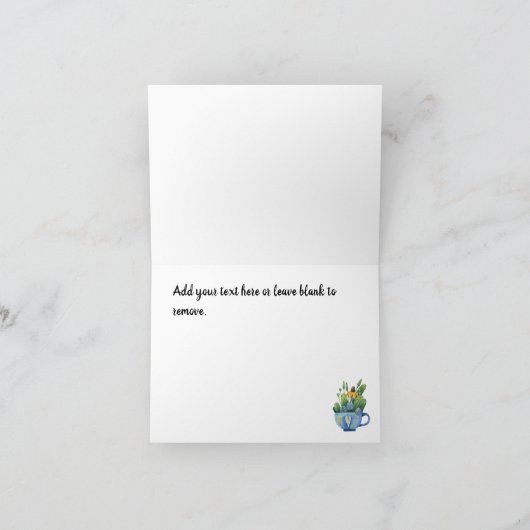 Waterverf Wildbloemen Dank u Wenskaart Kaart (Binnen)