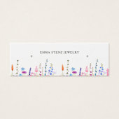 Waterverf Wildbloemen die Hoop Stud Mini Kaart ver (Voorkant)