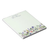 Waterverf Wildbloemen, een notitie van de leraar. Notitieblok (Schuin)