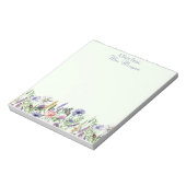 Waterverf Wildbloemen, een notitie van de leraar. Notitieblok (Linkerzijde)