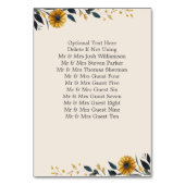 Waterverf Wildbloemen Elegant Beige Bruiloft Kaart (Achterkant)