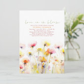 Waterverf Wildbloemen Elegant Boho Vrijgezellenfee Kaart (Staand voorkant)