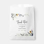 Waterverf Wildbloemen Elegant Dank u bruiloft Bedankzakje (Voorkant)