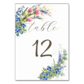 Waterverf Wildbloemen en Blauwbes Rustic Kaart (Voorkant)