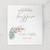 Waterverf Wildbloemen en Blauwbes Rustic Plaatskaartje (Buitenkant ongevouwen)