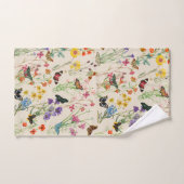 Waterverf Wildbloemen en Butterflies Floral Garden Bad Handdoek (Handdoek)