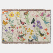 Waterverf Wildbloemen en Butterflies Floral Garden Deken (Voorkant)
