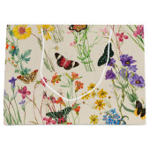 Waterverf Wildbloemen en Butterflies Floral Garden Groot Cadeauzakje (Voorkant)