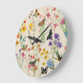 Waterverf Wildbloemen en Butterflies Floral Garden Grote Klok (Hoek)