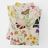 Waterverf Wildbloemen en Butterflies Floral Garden Inpakpapier Vel (In situ)