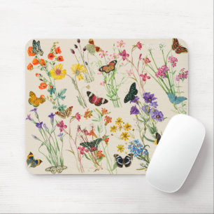 Waterverf Wildbloemen en Butterflies Floral Garden Muismat