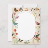 Waterverf Wildbloemen en Butterflies Floral Garden Notitiekaartje (Voorkant)