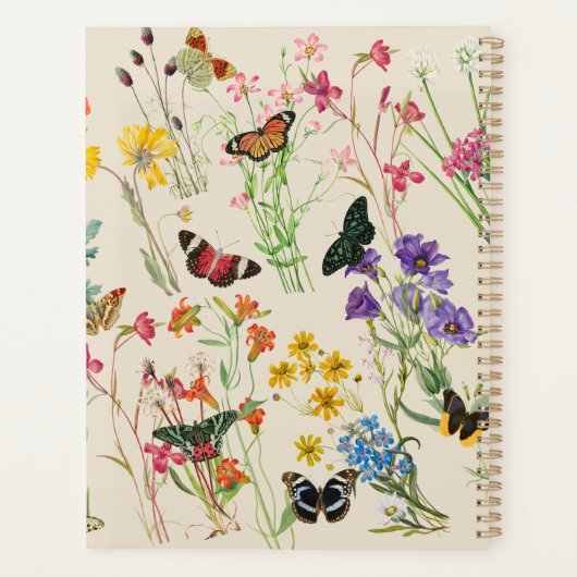 Waterverf Wildbloemen en Butterflies Floral Garden Planner (Achterkant)