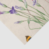 Waterverf Wildbloemen en Butterflies Floral Garden Tissuepapier (Detail)