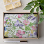 Waterverf Wildbloemen en Butterflies Kleurrijk Tissuepapier (Geschenk)