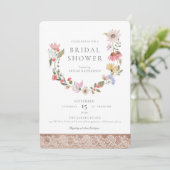 Waterverf Wildbloemen en Vrijgezellenfeest van oli Kaart (Staand voorkant)