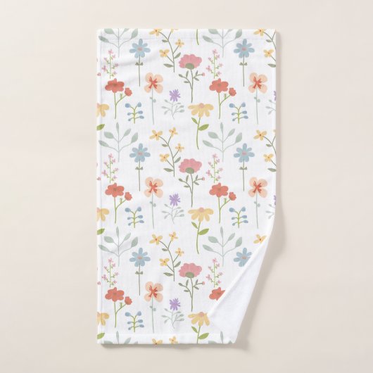 Waterverf Wildbloemen Floral Bad Handdoek (Handdoek)