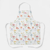 Waterverf Wildbloemen Floral Pattern Monogram Schort (Voorkant)