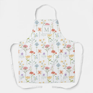 Waterverf Wildbloemen Floral Pattern Monogram Schort