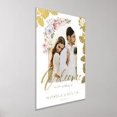 Waterverf Wildbloemen Foto bruiloft Welkomstwoord Folie Afdrukken (Laagn)