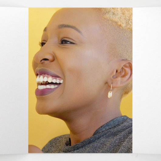 Waterverf Wildbloemen Fotobegrafenisprogramma Drieluik Uitnodiging (Binnenkant midden)