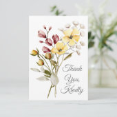 Waterverf Wildbloemen Hartelijk dank Bedankkaart (Staand voorkant)
