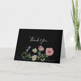 Waterverf Wildbloemen Hartelijk dank Kaart
