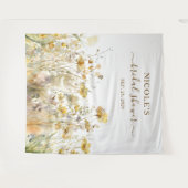 Waterverf Wildbloemen Herfst Vrijgezellenfeest Ach Wandkleed (Voorkant (horizontaal))