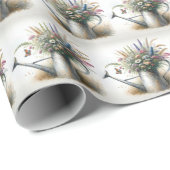 Waterverf Wildbloemen in een gieter Cadeaupapier (Rol Hoek)