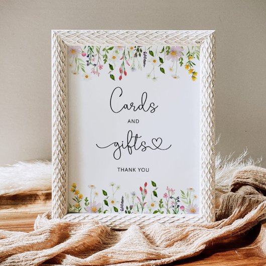 Waterverf wildbloemen Kaarten en Poster van Gifts