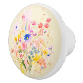 Waterverf Wildbloemen Keramische Knop (Rechts)