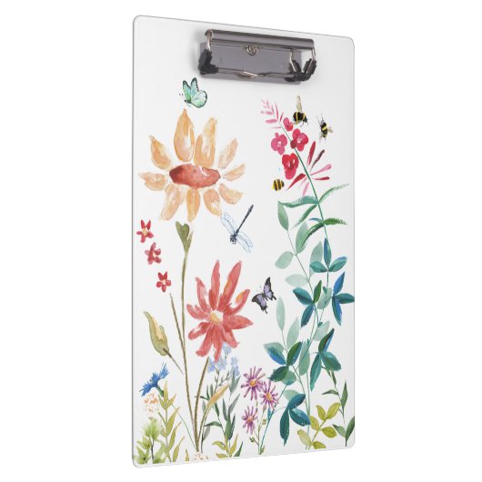 Waterverf Wildbloemen Klembord (Rechts)