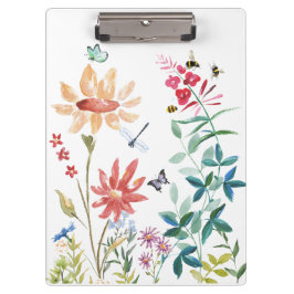 Waterverf Wildbloemen Klembord