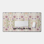 Waterverf Wildbloemen kleurrijk Bureaumat (Keyboard & Muis)