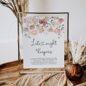 Waterverf wildbloemen Late night diapers game Pos Poster