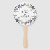 Waterverf Wildbloemen Lavendel Bloemen Programma Handwaaier (Voorkant)