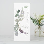 Waterverf Wildbloemen Lavendel Bloemen Stoel teken Menu (Staand voorkant)