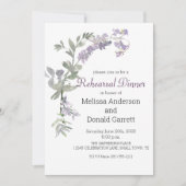 Waterverf Wildbloemen Lavendel repetitie diner Kaart (Voorkant)