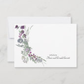 Waterverf Wildbloemen Lavender Bedankkaart (Achterkant)