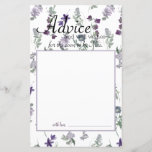 Waterverf Wildbloemen Lavender Bride Advice Kaart<br><div class="desc">Prachtige Waterverf Wildbloemen van Zachte Groenen,  Lavender en Purples.. Coördinatie van de bloem op de achterkant. Overeenkomende objecten om je collectie te voltooien zijn beschikbaar in onze Zazzle winkel!</div>