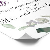 Waterverf Wildbloemen Lavender Datum Nachtteken Poster (Hoek)