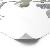 Waterverf Wildbloemen Lavender Shower Poster (Hoek)