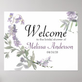 Waterverf Wildbloemen Lavender Shower Poster (Voorkant)