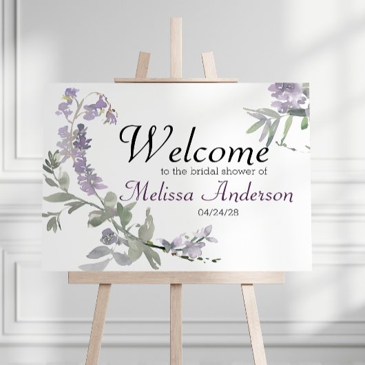 Waterverf Wildbloemen Lavender Shower Poster
