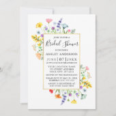 Waterverf Wildbloemen Lijst Vrijgezellenfeest Kaart (Voorkant)