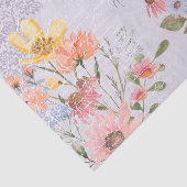 Waterverf Wildbloemen Lozen  sleutel ontkoppeling Tissuepapier (Detail)